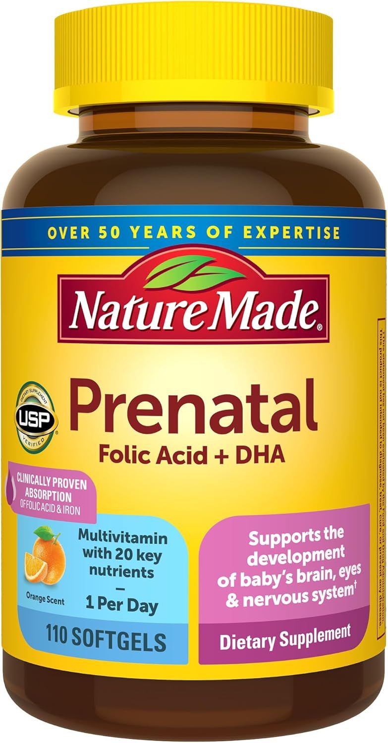 Nature Made Prenatal with Folic Acid + DHA, - 110 Softgels_0