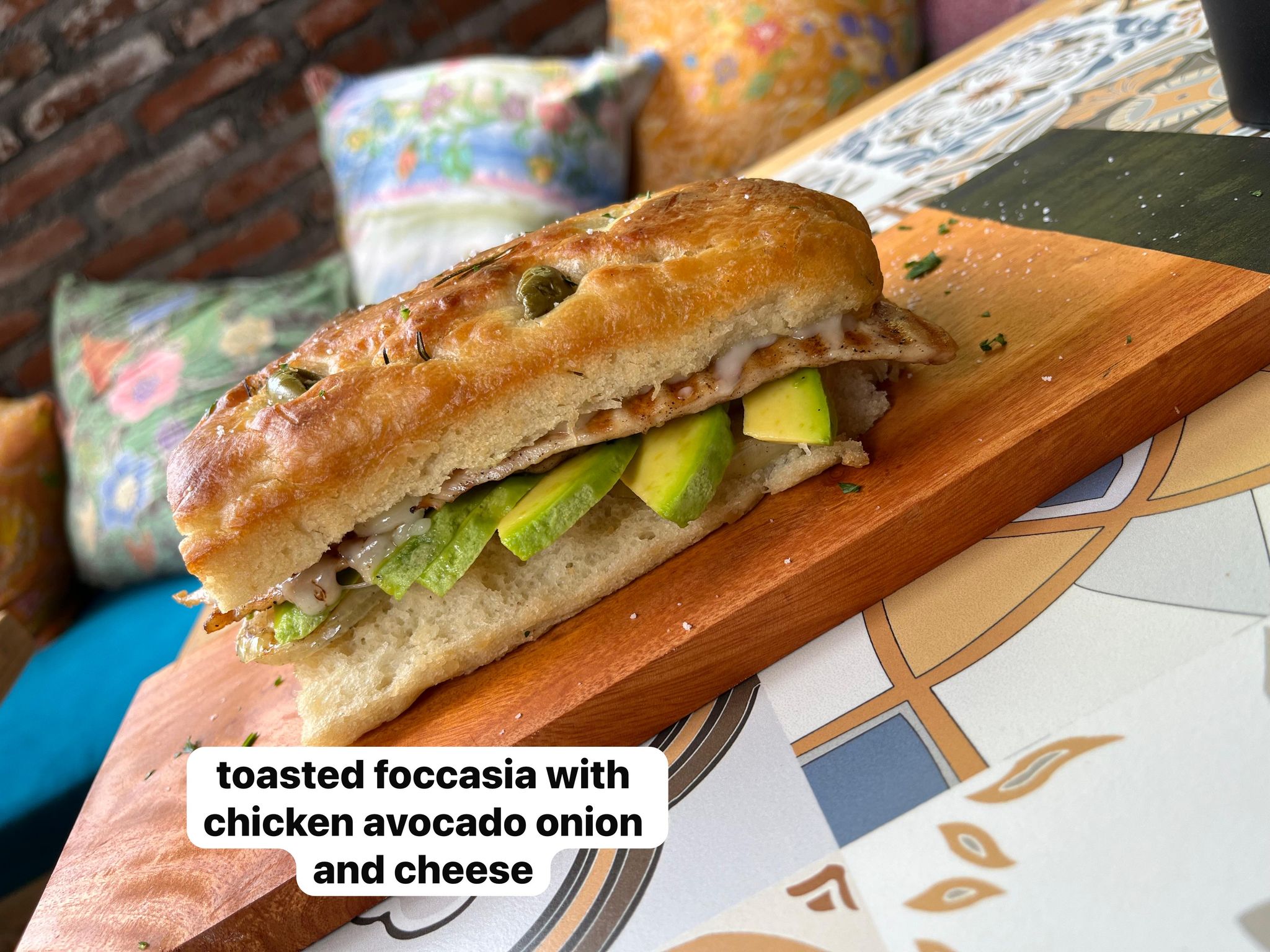 Chicken, Avo & Onion Focaccia_0