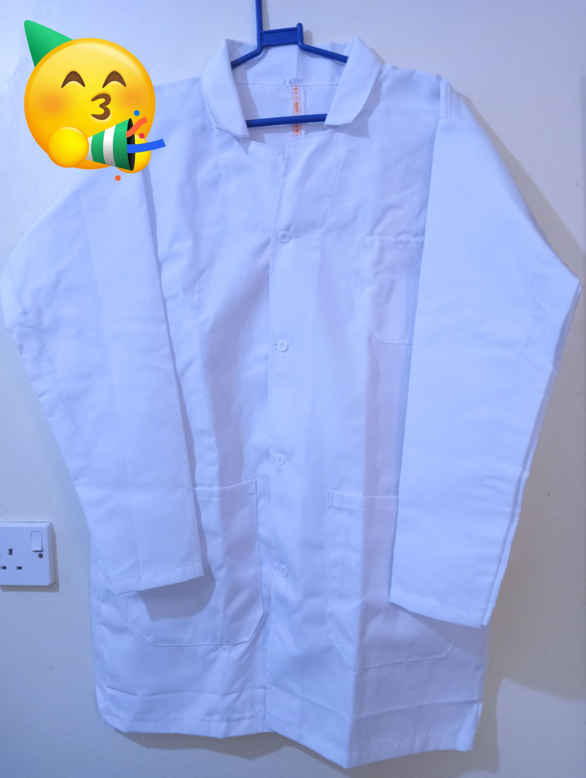 White and navy Blue Medical labcoats_0