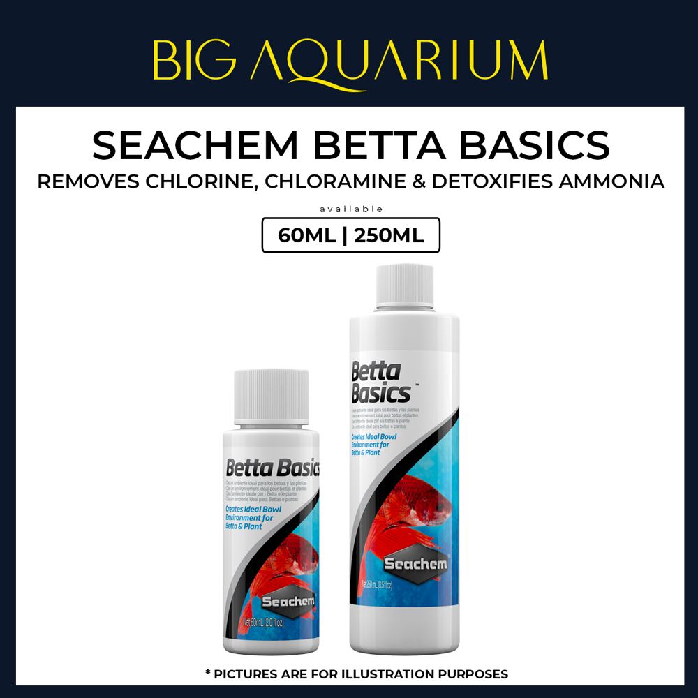 Seachem Betta Basics - Removes chlorine, chloramine & detoxifies ammonia ( 60ml | 250ml )_0