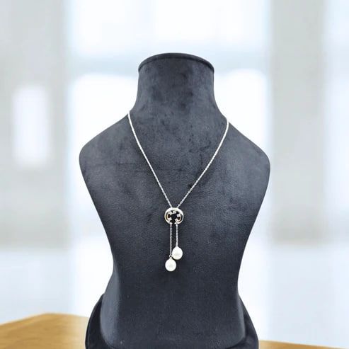 925 Silver Moonlit Pearl Cascade Necklace for Women_1