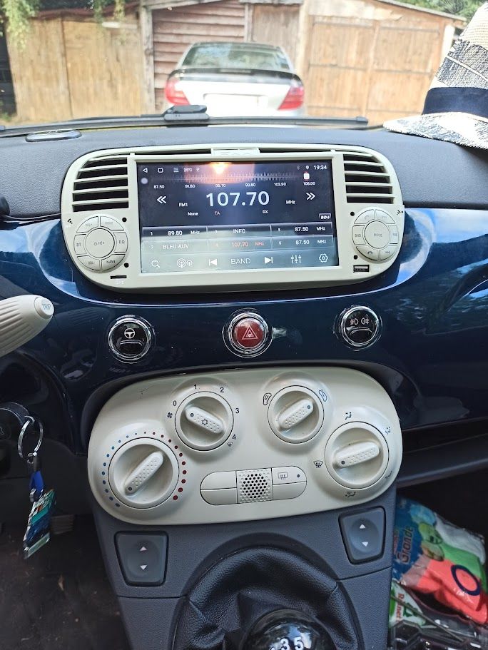 Rádio android Fiat 500 Octacore 4G WiFi RDS 4/64GB Canbus CARPLAY _1