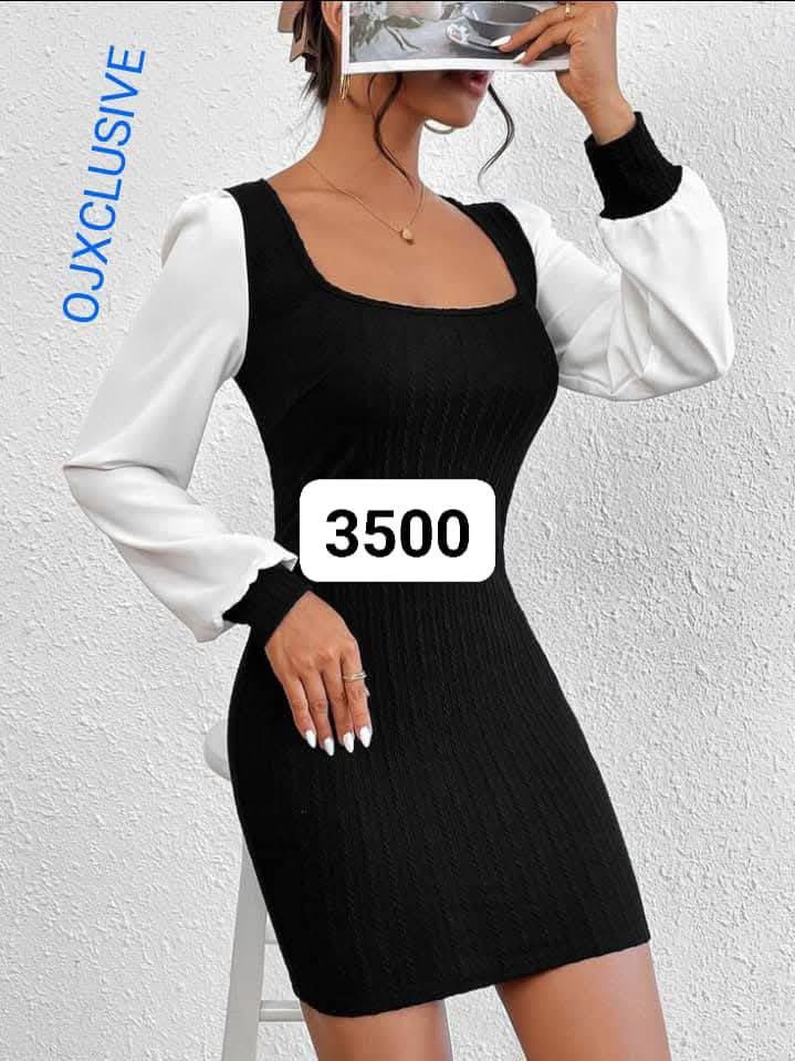 Sexy Black/White Combo Gown_0