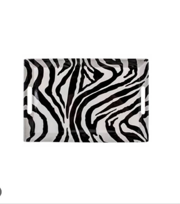 Zebra Melamine Tray - 53cm_0