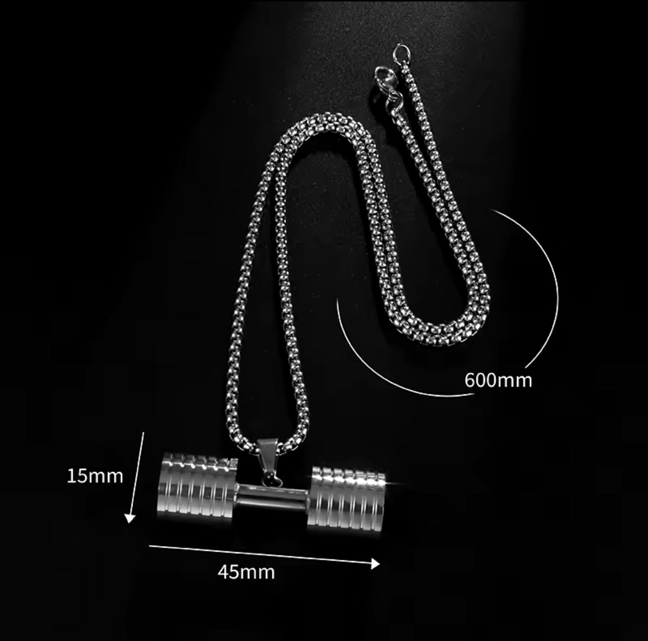 Collier Altère de Musculation Noir – Symbole de Force et de Détermination_2