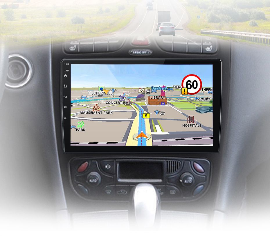 Rádio 9" Android Mercedes W203 S203 A209 Carplay 2/32GB GPS WiFi _3