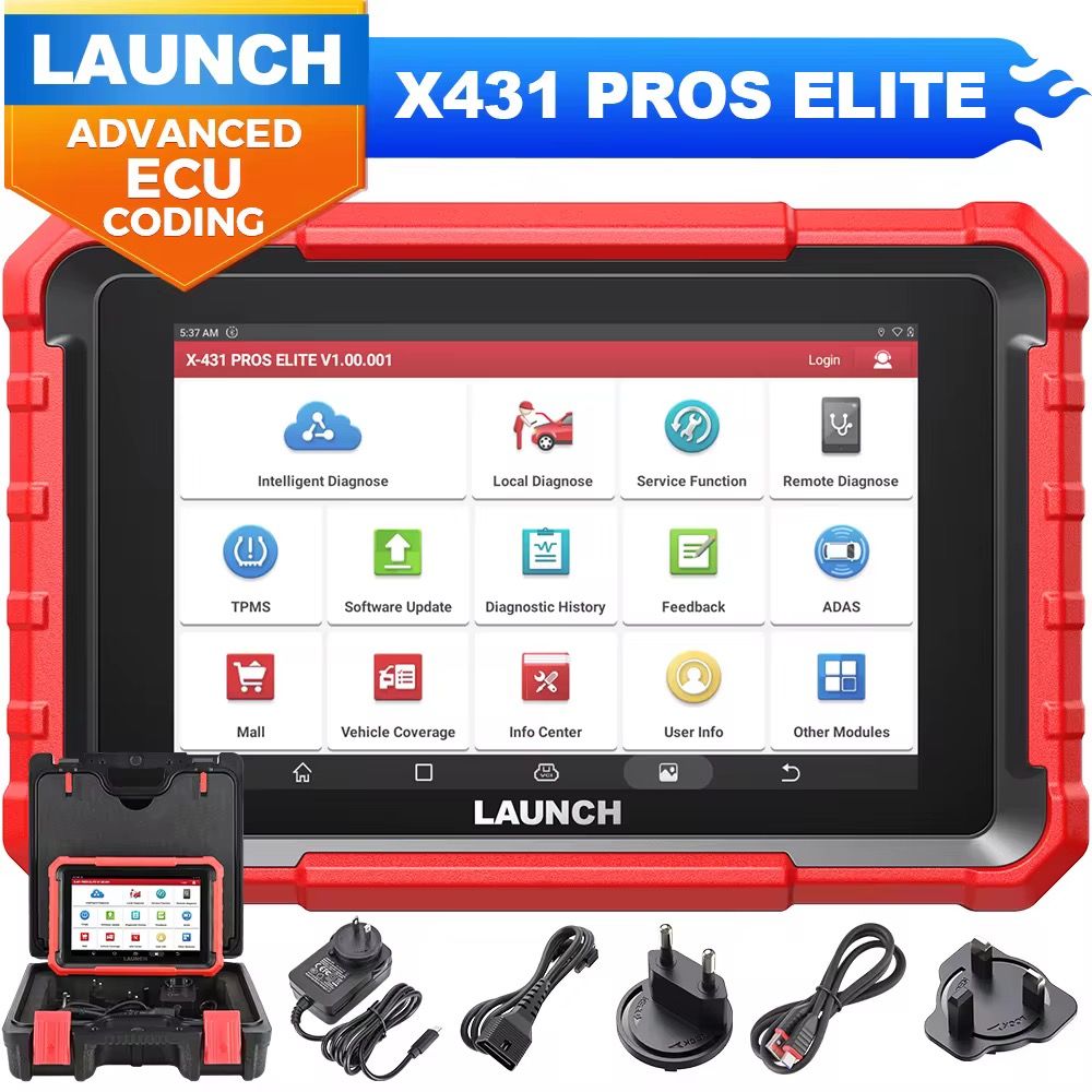 LAUNCH X431 PRO ELITE Full Systems Car Diagnostic CANFD DOIP ECU CODING FCA SGW VAG_1