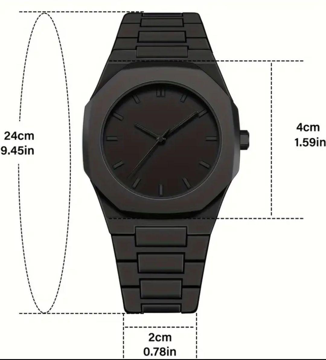 Men's All Black Wrist Watch_0