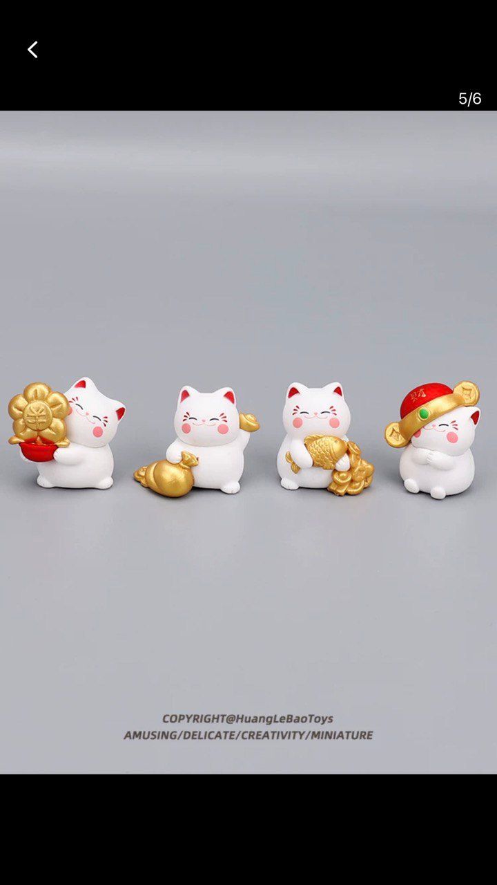 Cute Lucky Cat Mini Creative Miniature_3