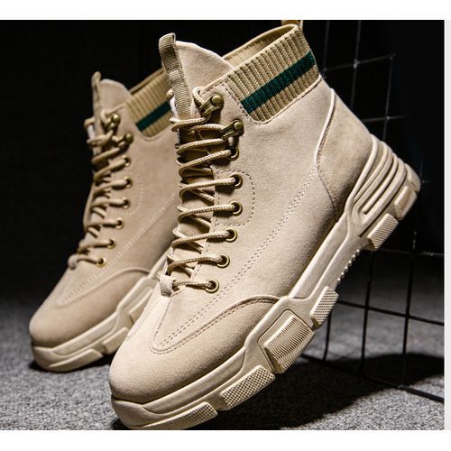 Men waterproof lace up desert boots_1