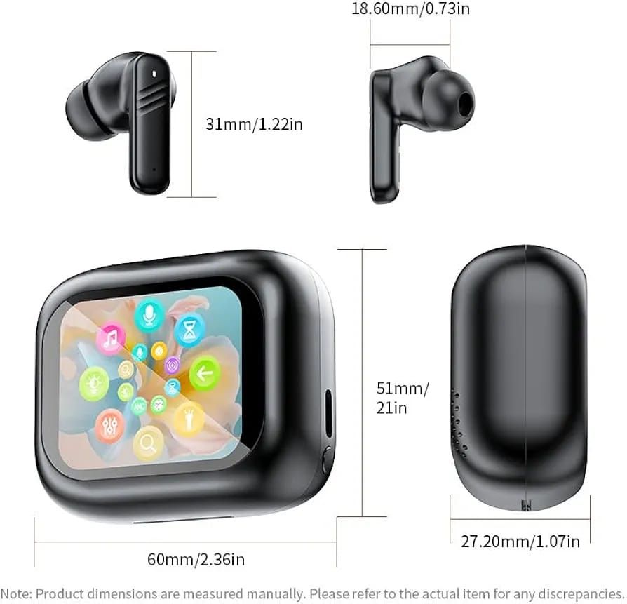 🎉 Buy 1, Get 1 Free Combo Deal 🎉  🎧 Smart Touch Screen Bluetooth Earphones with Intelligent Charging Case - Waterproof & Wireless | Perfect for Sports! 🏃‍♂️  ✨ Features:  Smart Touch Screen for easy control!  Waterproof for any weather 🌧️  Wireless Bluetooth for seamless connectivity 🔊  Intelligent Charging Case keeps your earphones charged on the go 🔋  Sleek White Design for a modern look! 🤍   Perfect for workouts, commutes, or everyday use! 🏋️‍♀️_2