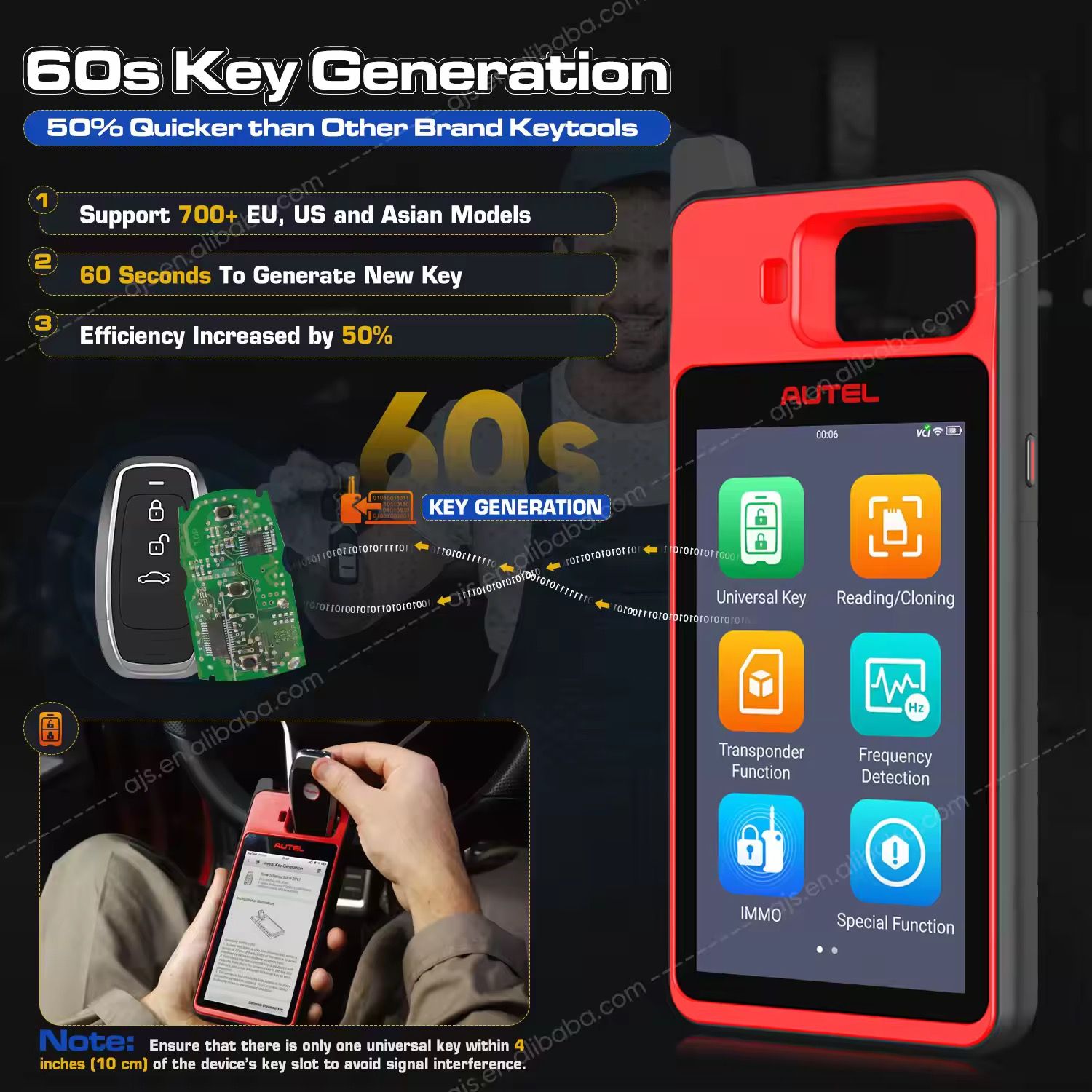 Autel MaxilM KM100X Universal Auto Key Programmer Generator Car Transponder/ Reading Cloning_3