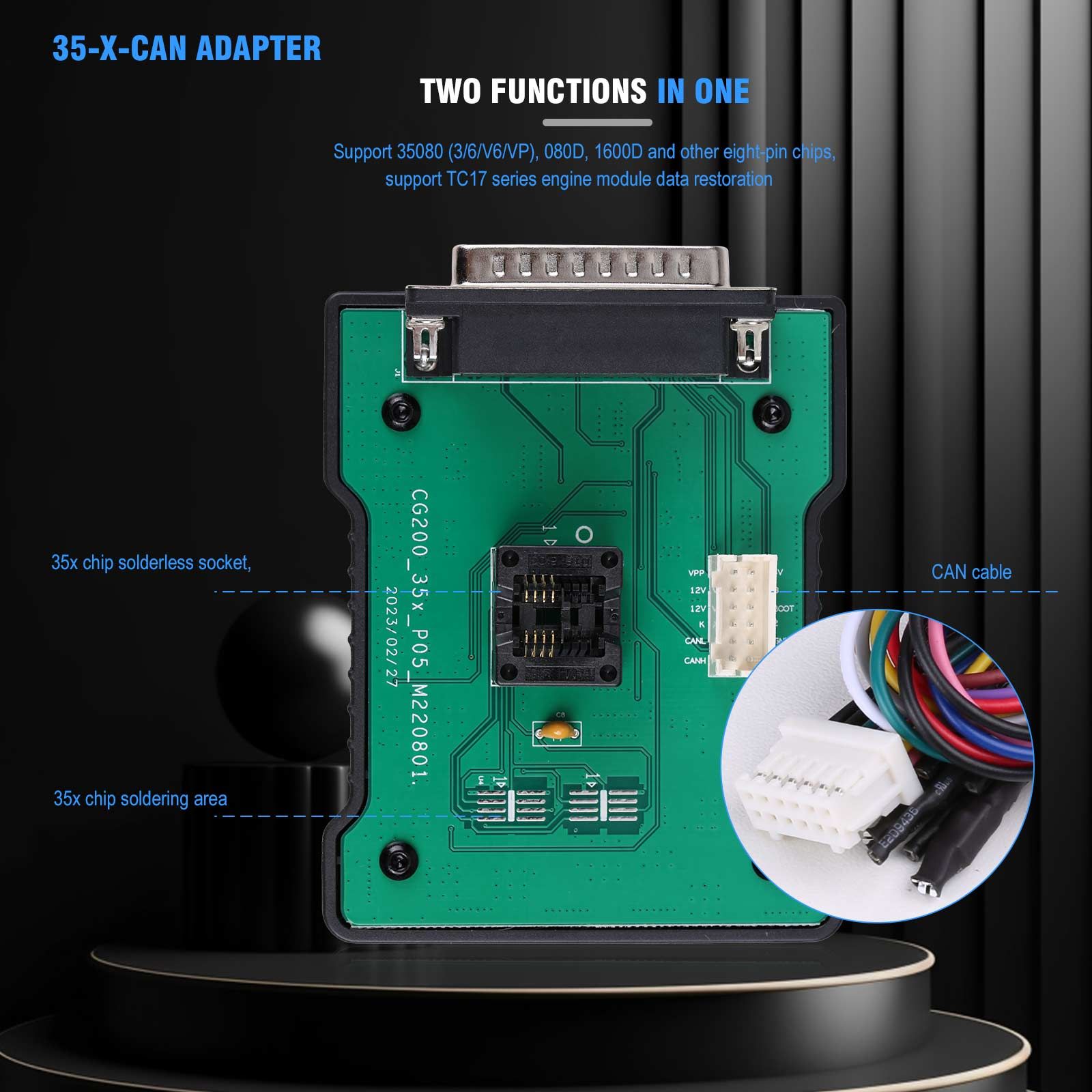 CGDI CG100X Smart Programmer for Airbag Reset Mileage Adjustment and Chip Reading with Free D1 Adapter Supports MQB 5A 5C 5D Clusters_2