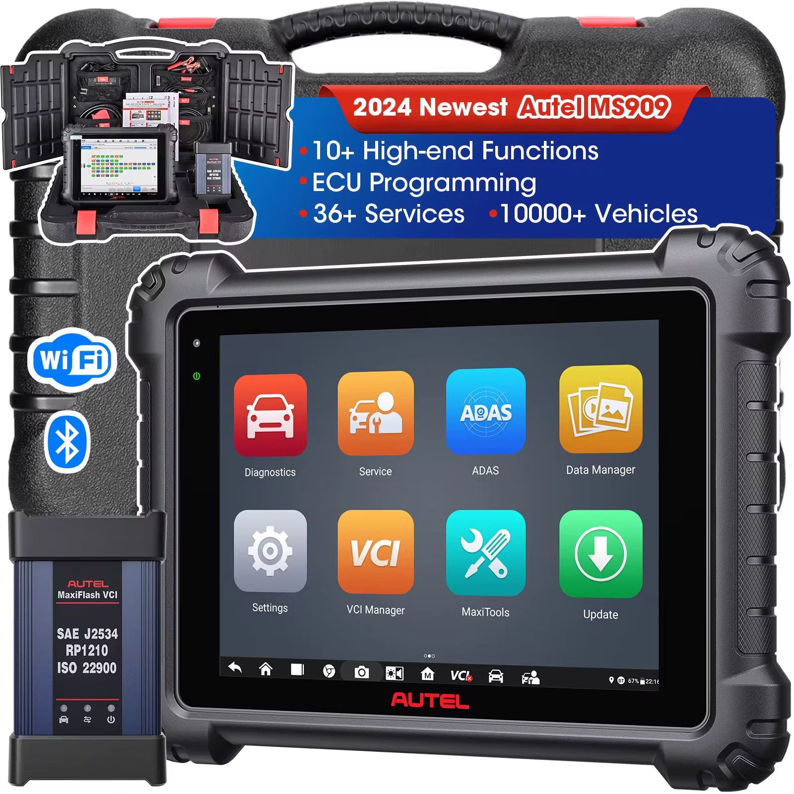 Autel maxisys ms909 pro full intelligent car scanner , full systems diagnostic , online coding, programming_0