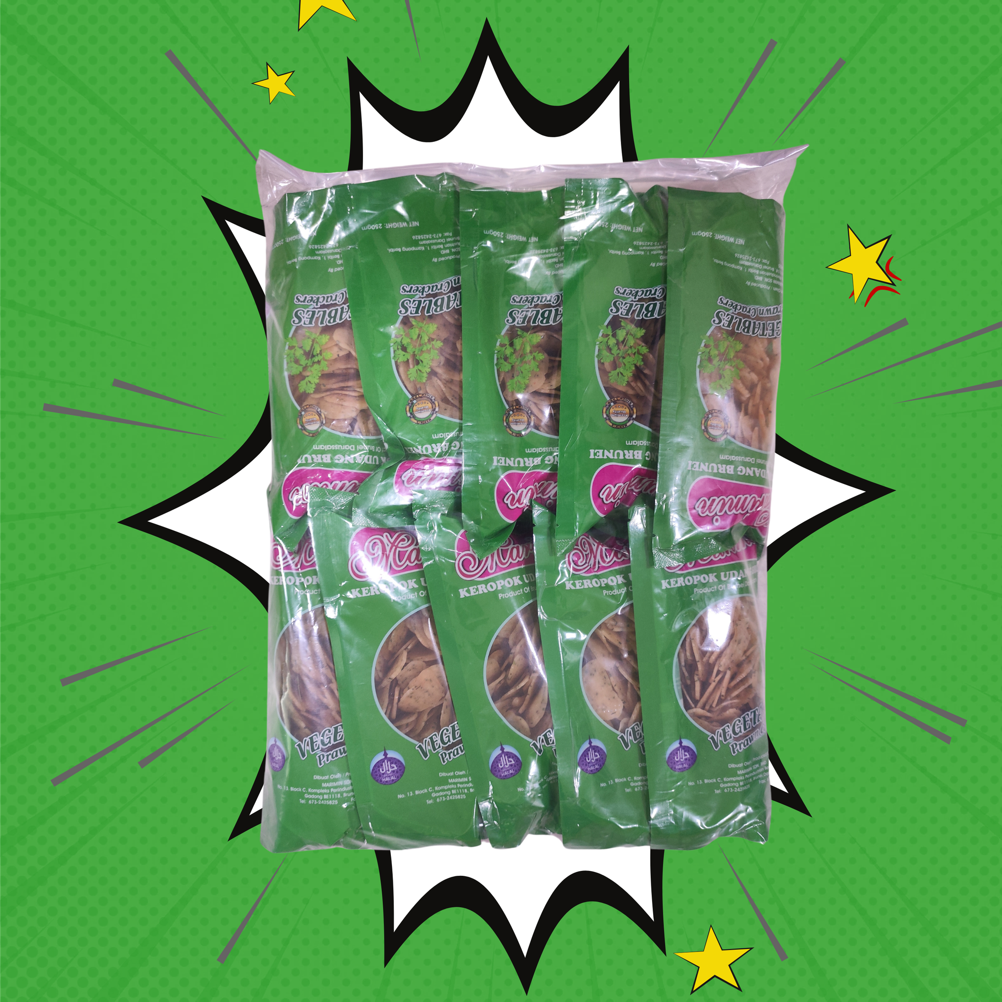  RTF Marimin Celery Prawn Crackers 1bag with 10pack inside 2.5kg_0