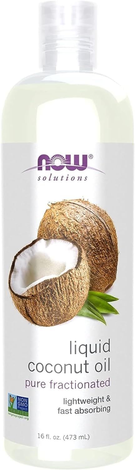 NOW Liquid Coconut Oil, Light and Nourishing, Promotes Healthy-Looking Skin and Hair_0