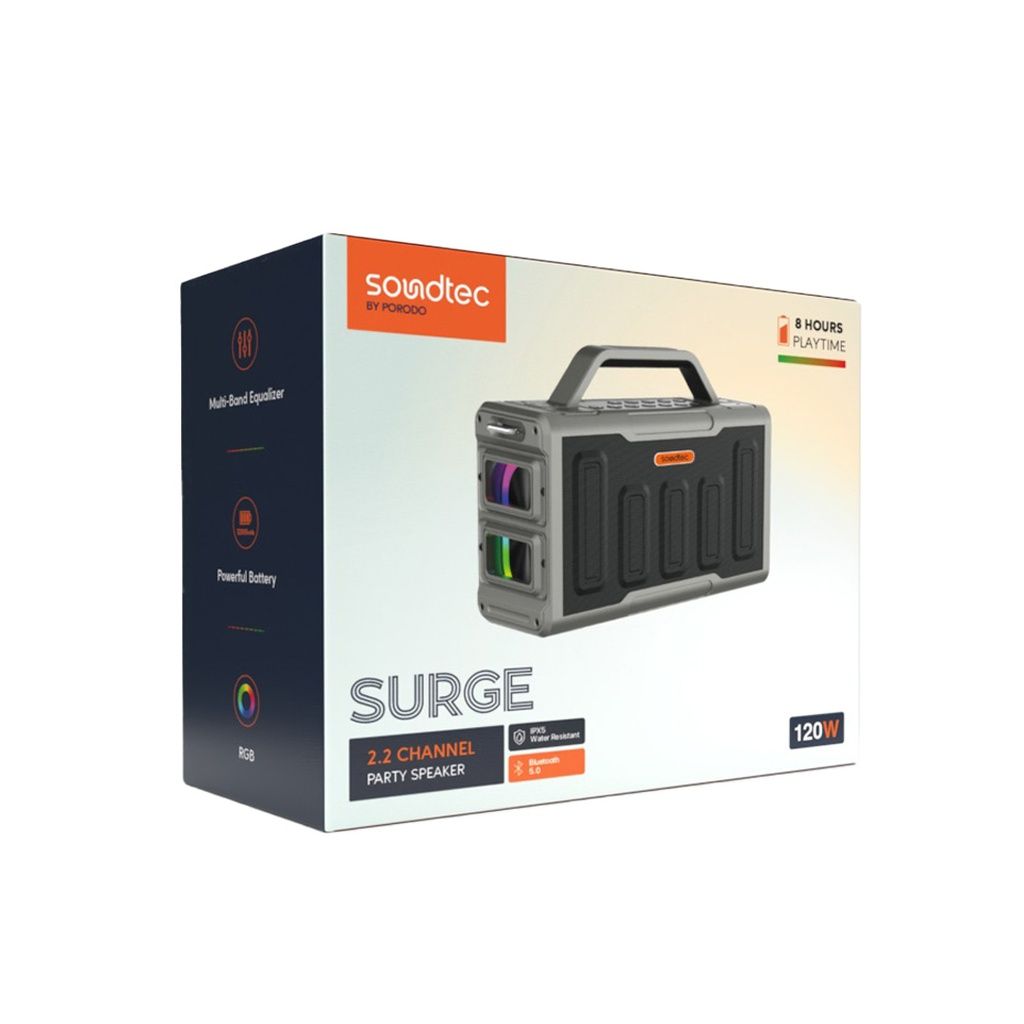 Porodo Soundtec Surge 2.2 Channel Party Speaker - Black_2