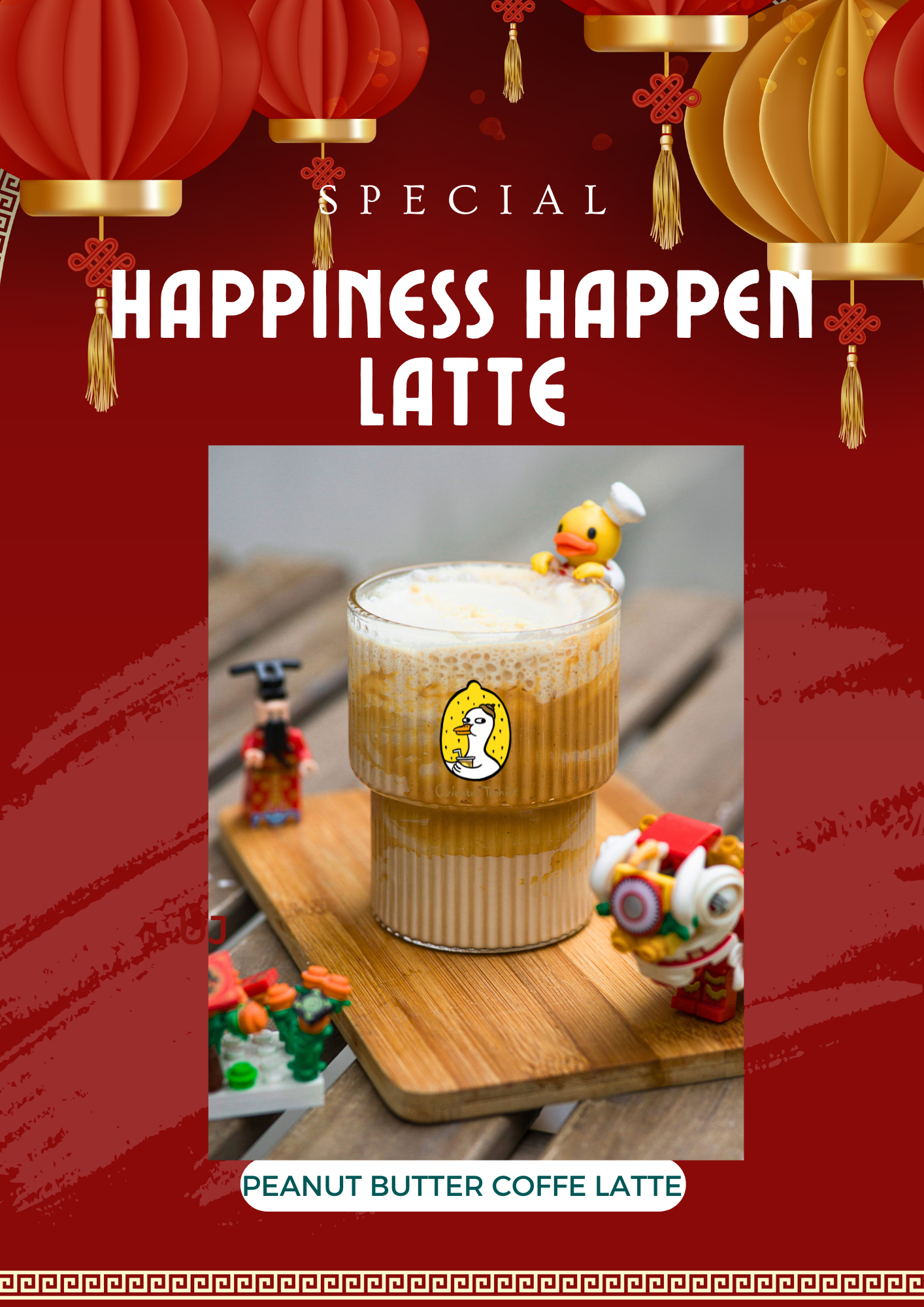 Happiness happens coffee latte _0