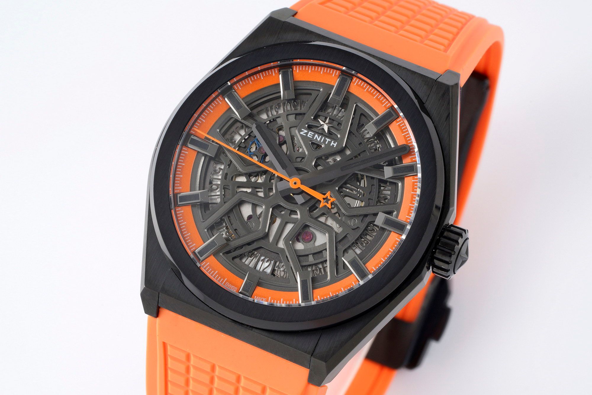 Zenith Defy Skeleton Orange and black_2