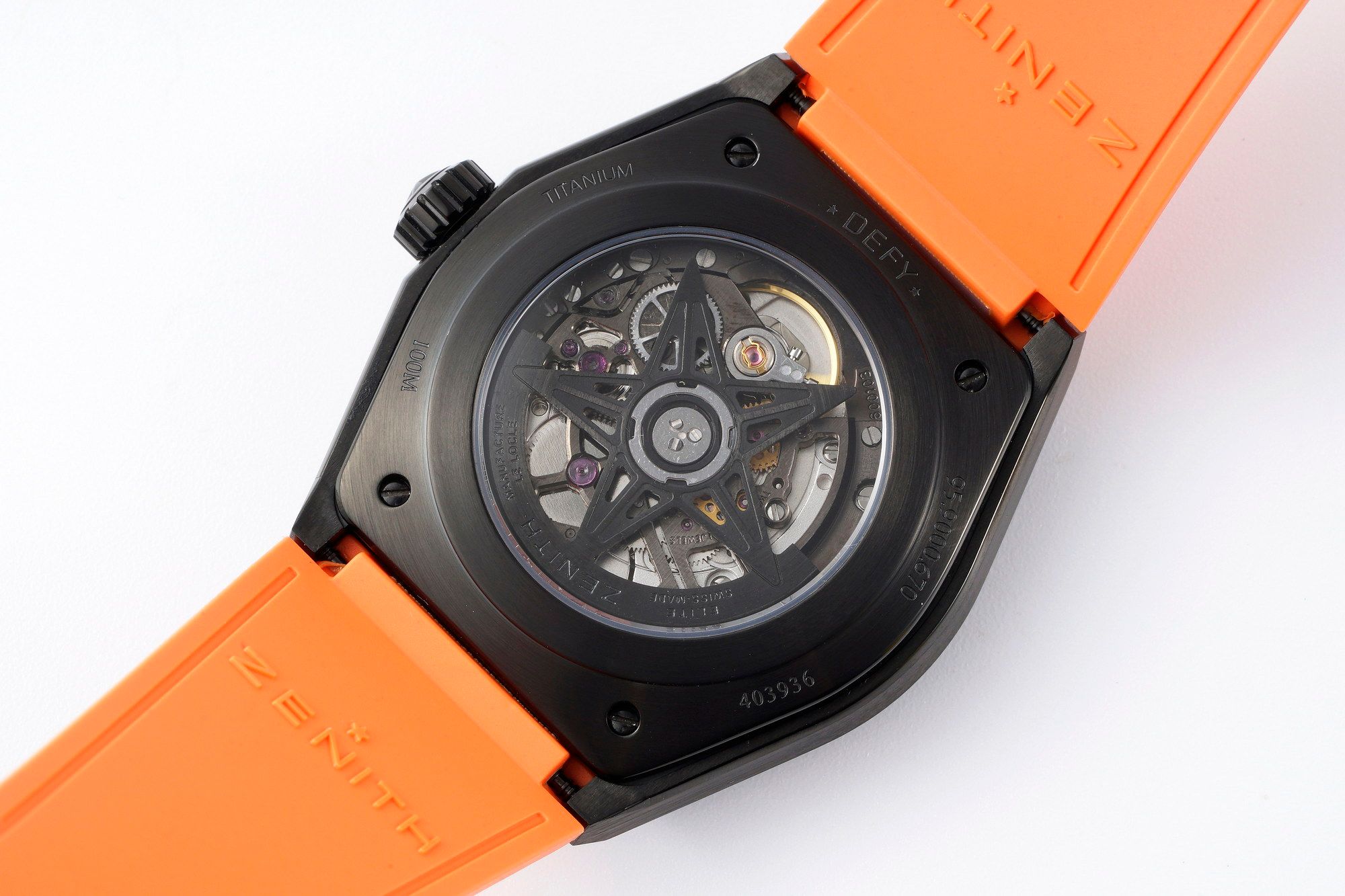 Zenith Defy Skeleton Orange and black_7