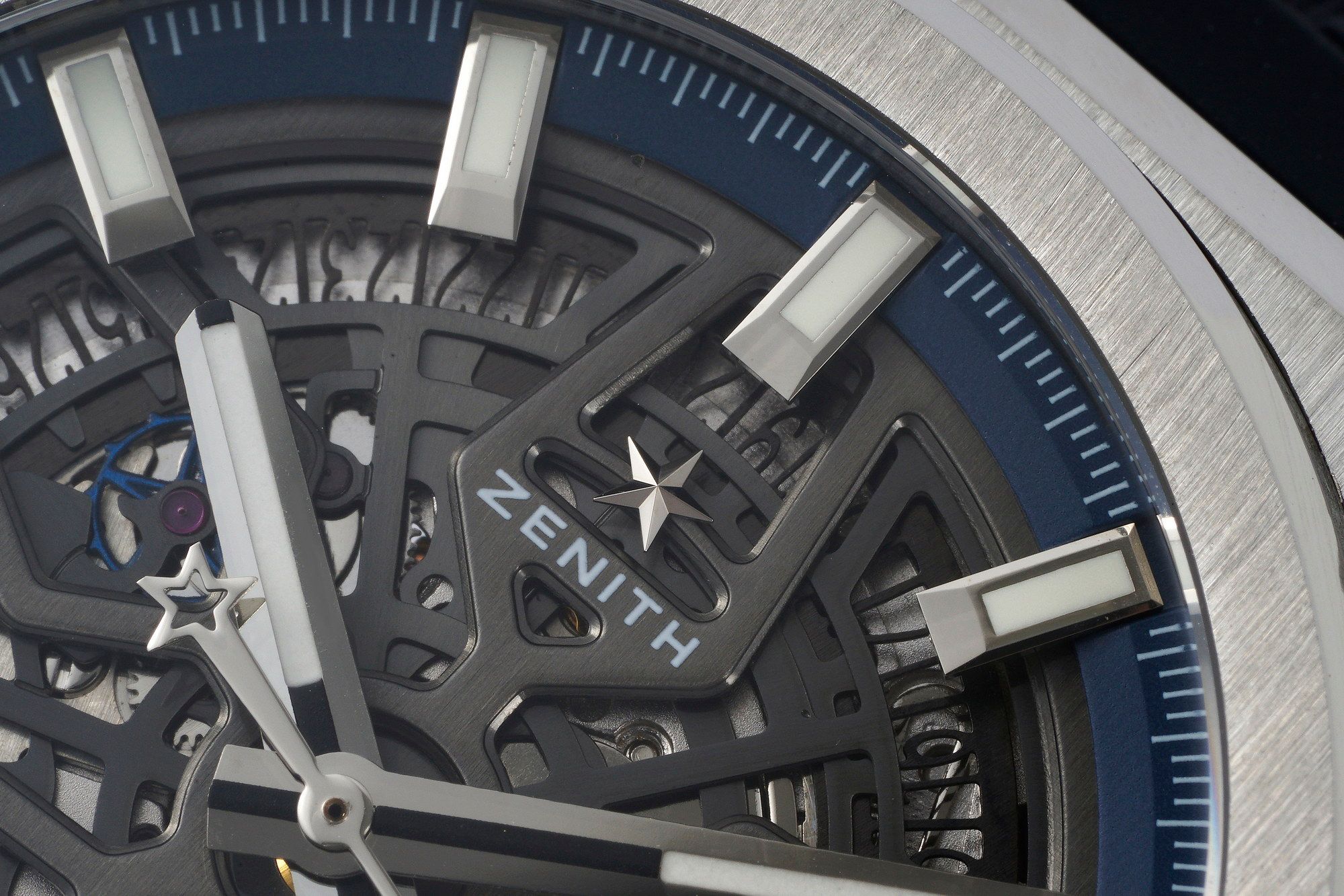 Zenith Defy Skeleton Silver With Black Strap_3