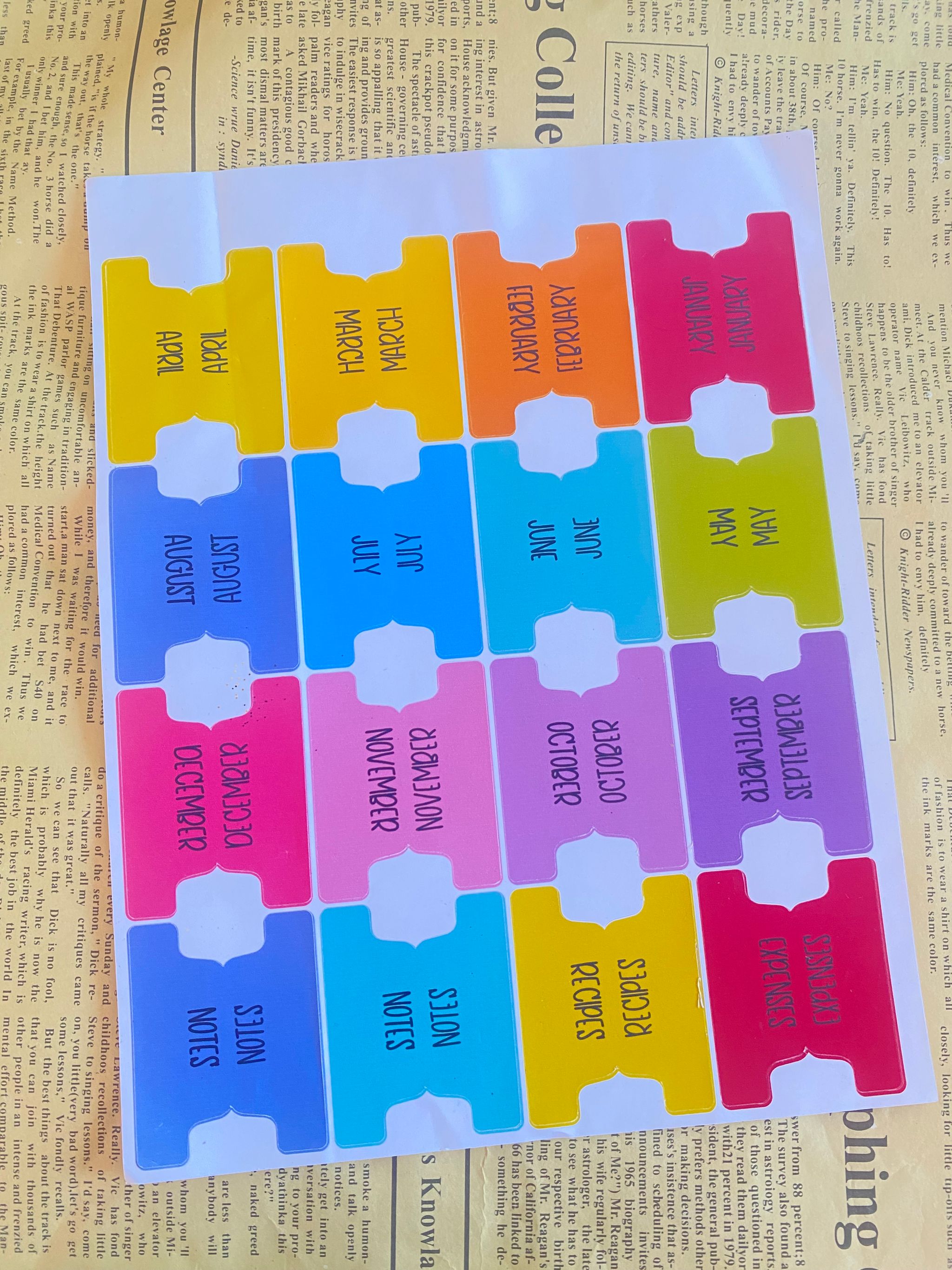  Monthly Tab Sticker Sheets_0