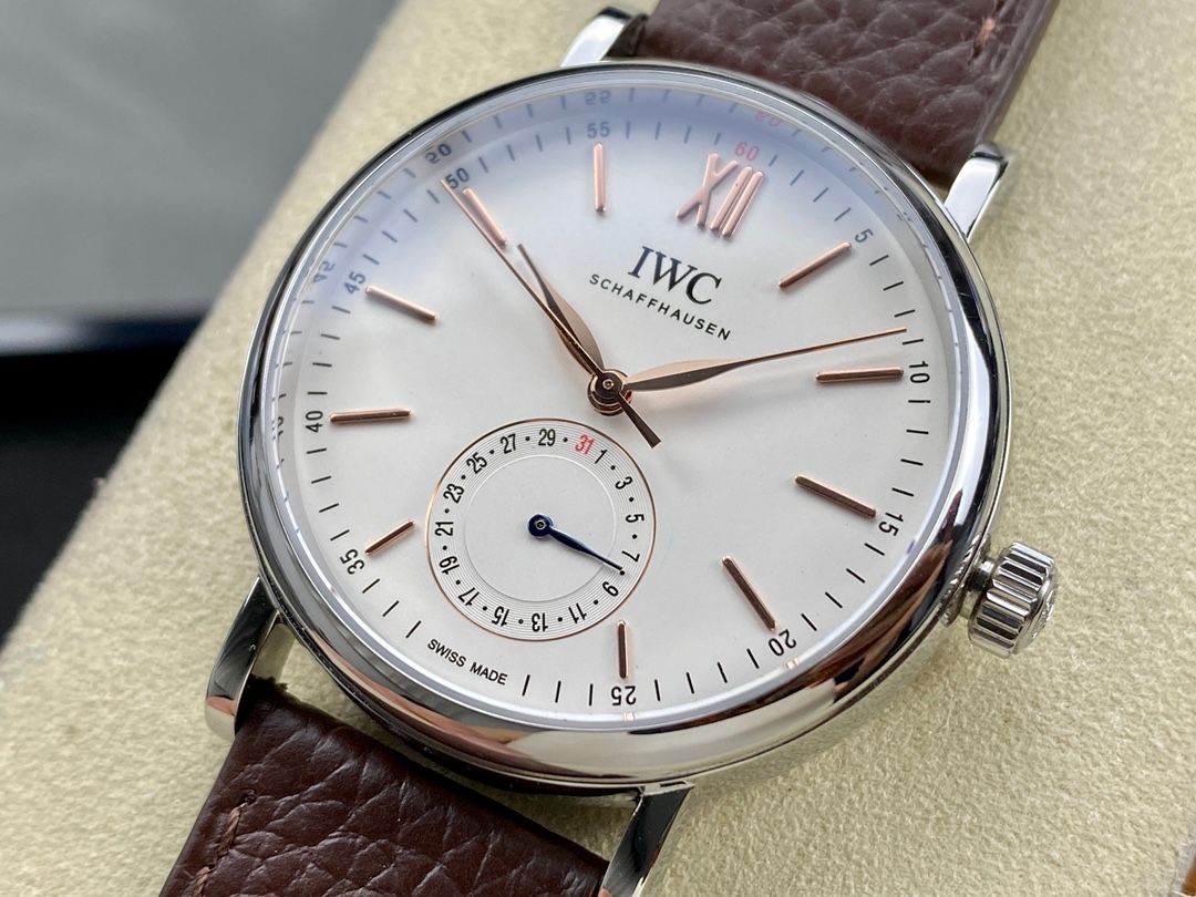 IWC Portofino Automatic White and Brown_2