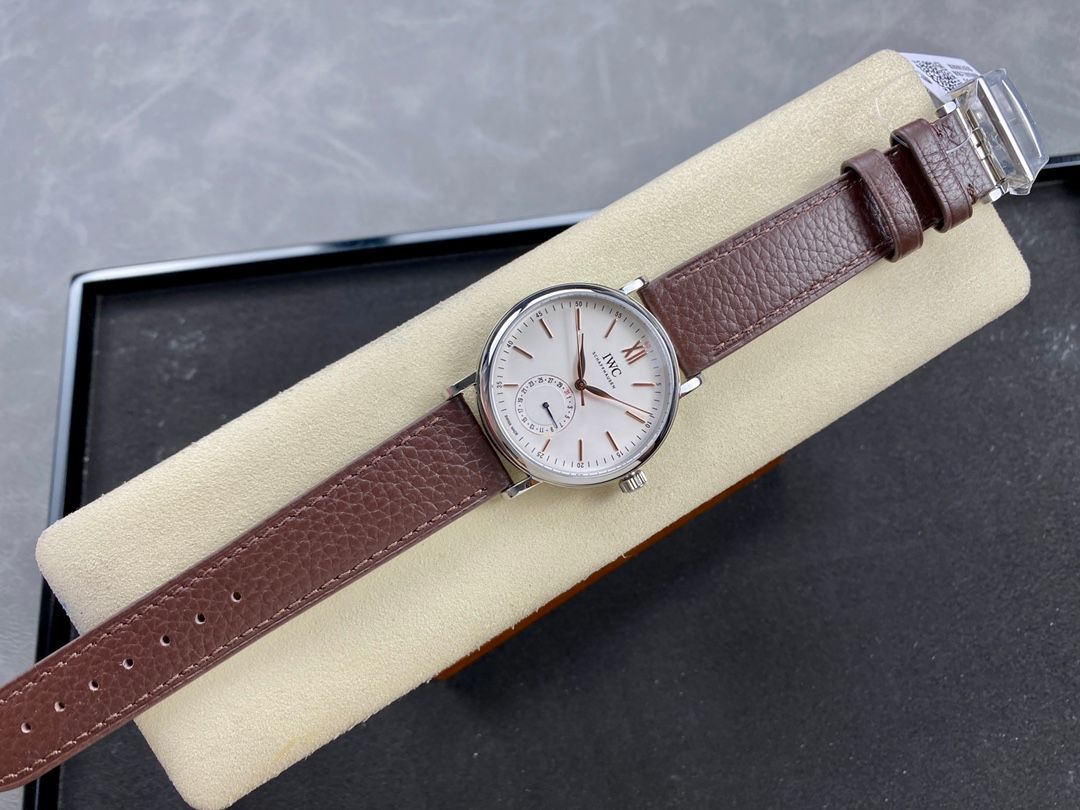 IWC Portofino Automatic White and Brown_3