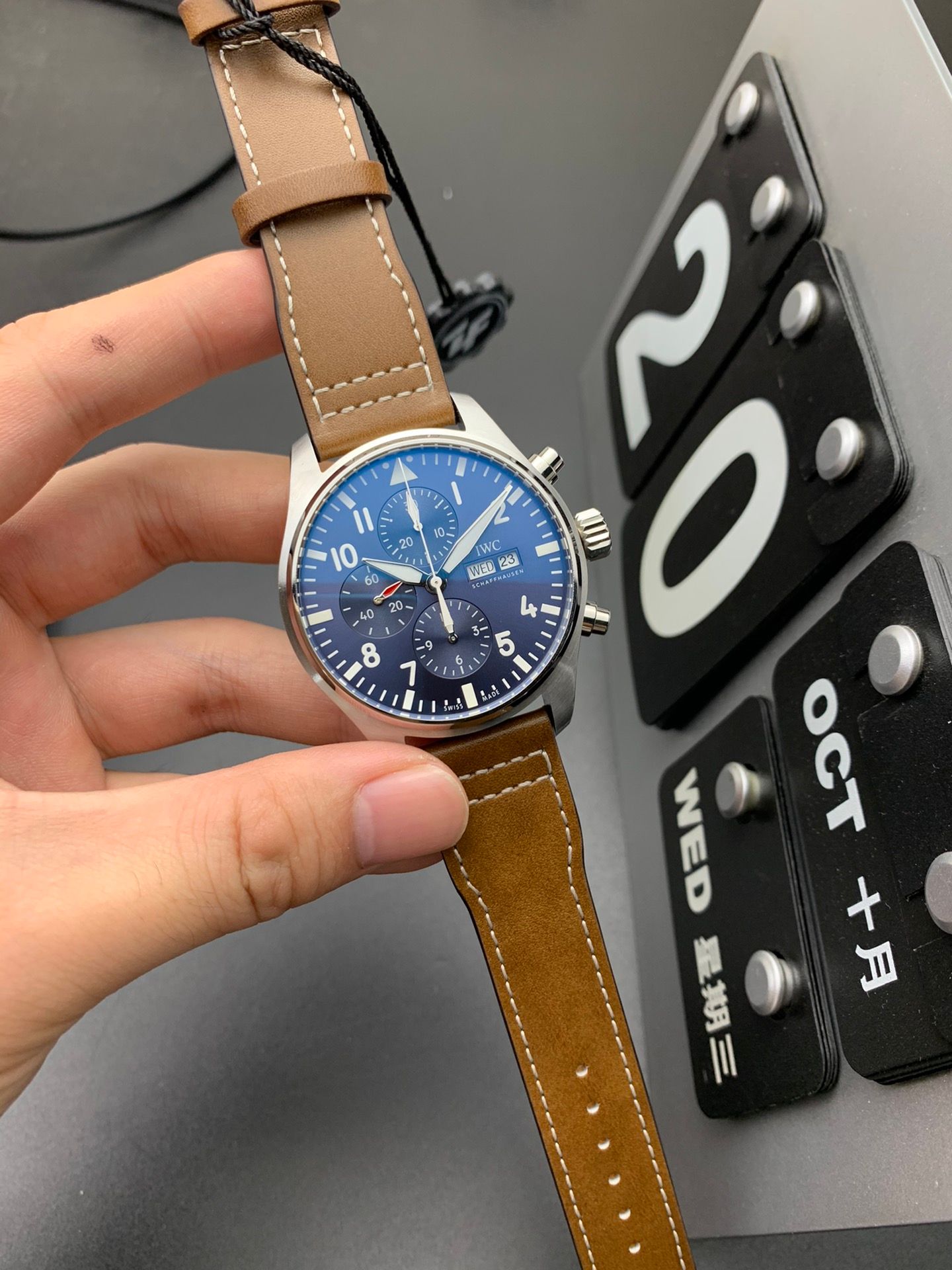 IWC Pilot’s Watch Chronograph Blue and Brown_6