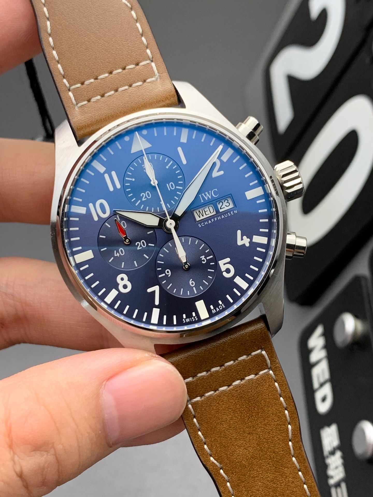 IWC Pilot’s Watch Chronograph Blue and Brown_1