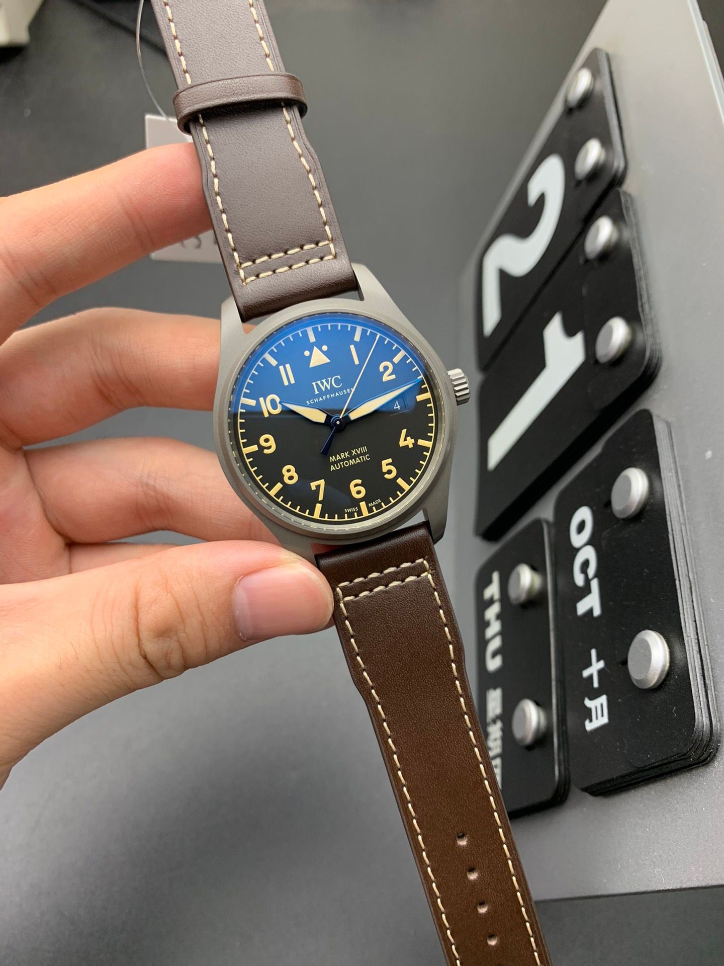 IWC Pilot’s Watch Mark XVIII Blue and Brown_6