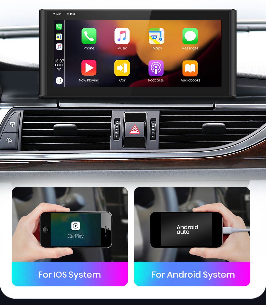 Rádio Android Audi A6 A7 Carplay 8core 4G WiFi 4/64GB GPS Idrive_10