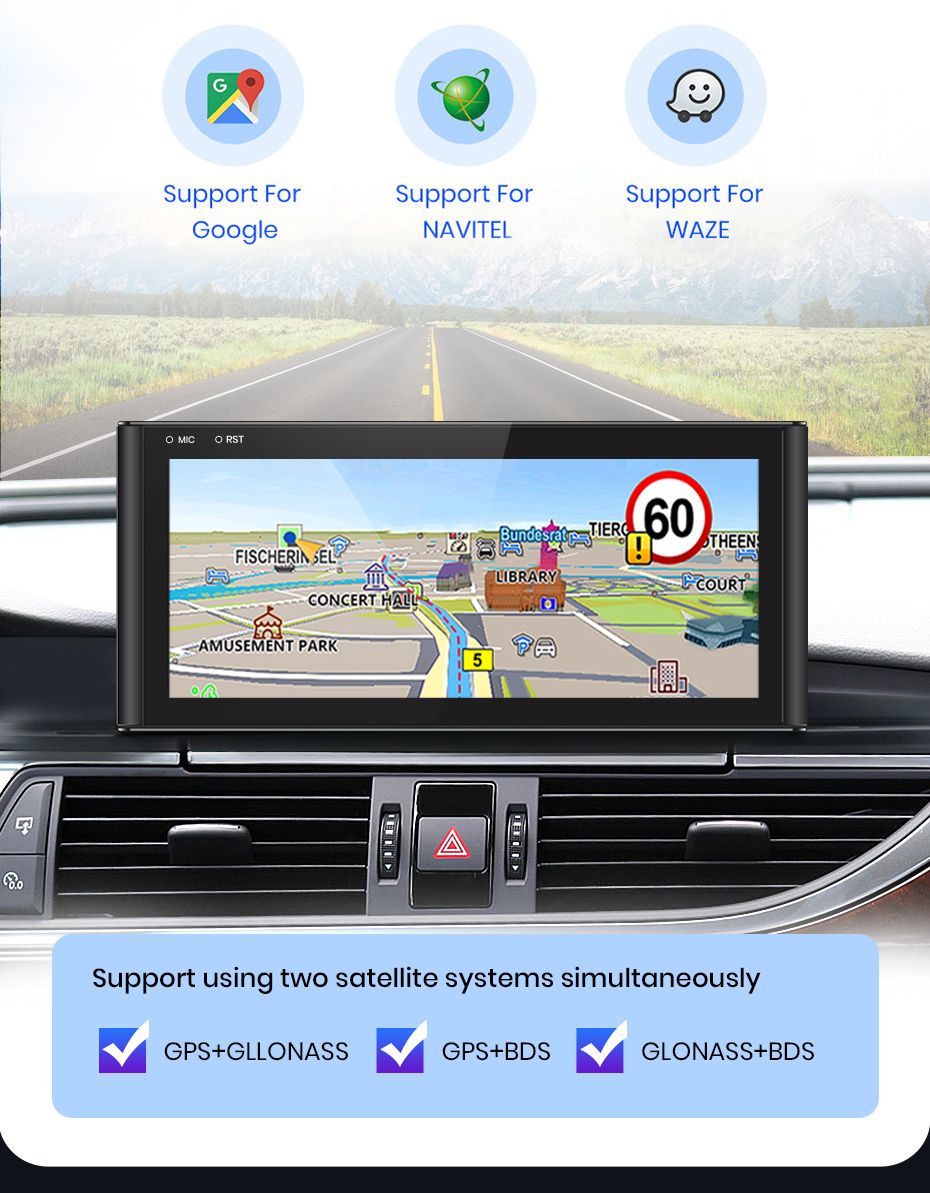 Rádio Android Audi A6 A7 Carplay 8core 4G WiFi 4/64GB GPS Idrive RMC_2