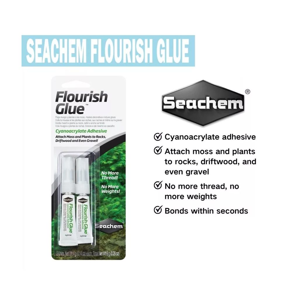 SEACHEM REEF GLUE - 20G (0.7oz) / SEACHEM FLOURISH GLUE - 8G (2 x 4G 0.28oz)_1