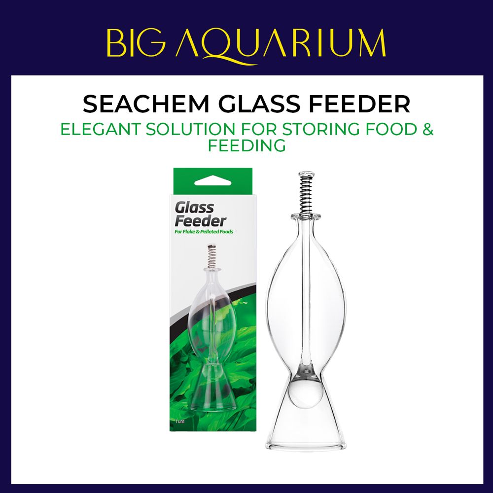 [ EXCLUSIVE ] Seachem Glass Feeder - Elegant tool to store, display, and dispense fish food_0