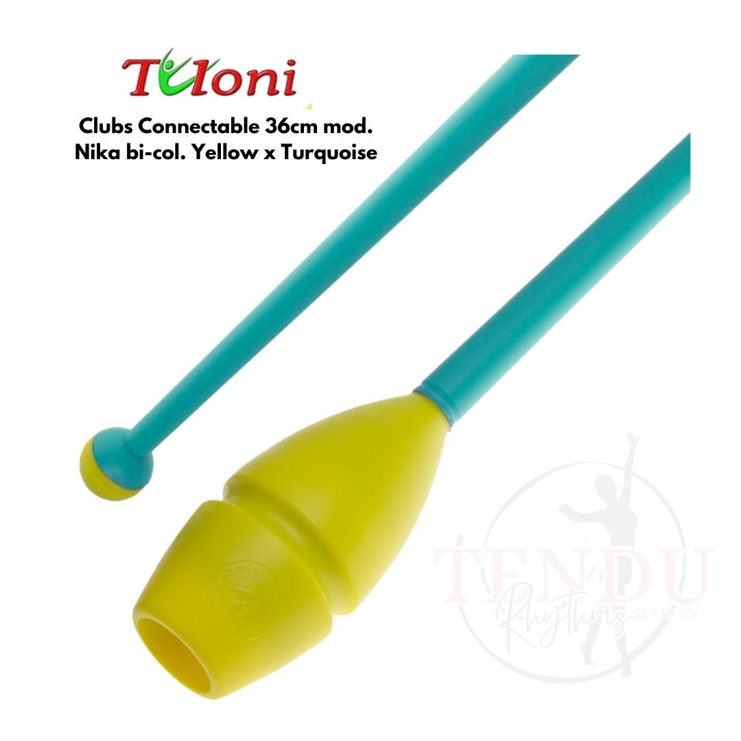 TULONI |  Clubs Connectable 36cm mod. Nika bi-col. Yellow x Turquoise (CL-T36-NYT)_0