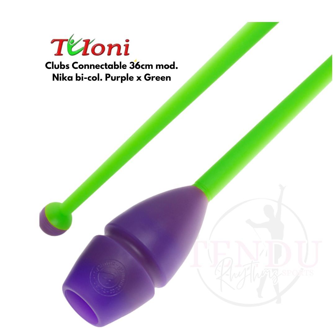 TULONI |  Clubs Connectable 36cm mod. Nika bi-col. Purple x Green (CL-T36-NPG)_0