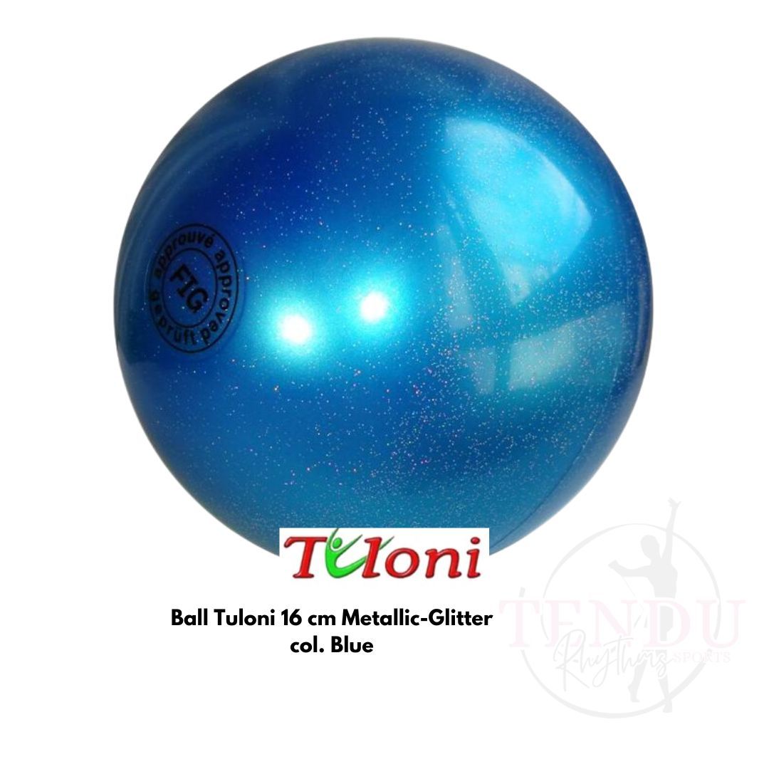 TULONI |  Ball 16 cm Metallic-Glitter col. Blue (BA-T16M-GB)_0