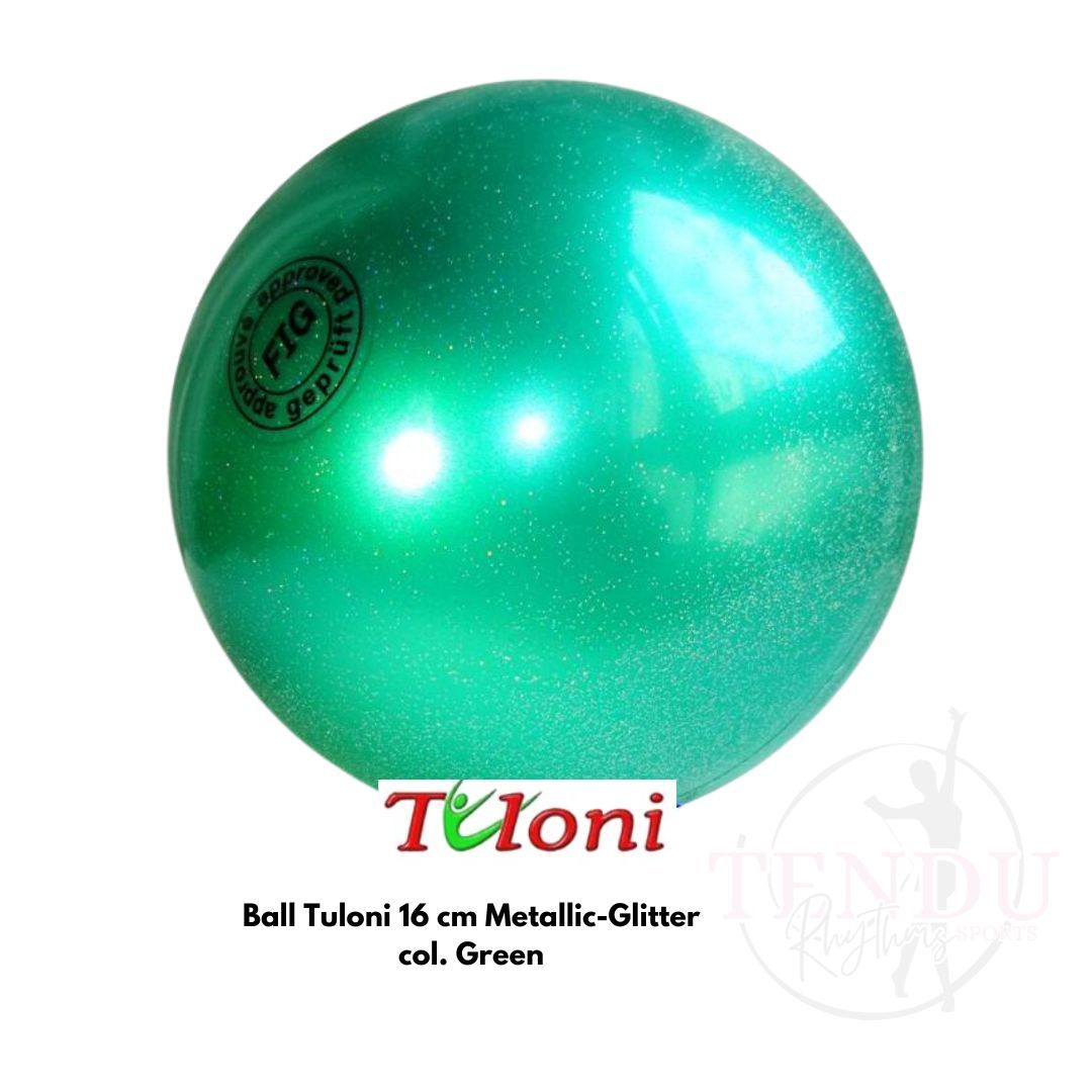 TULONI | Ball Tuloni 16 cm Metallic-Glitter col. Green (BA-T16M-GG)_0