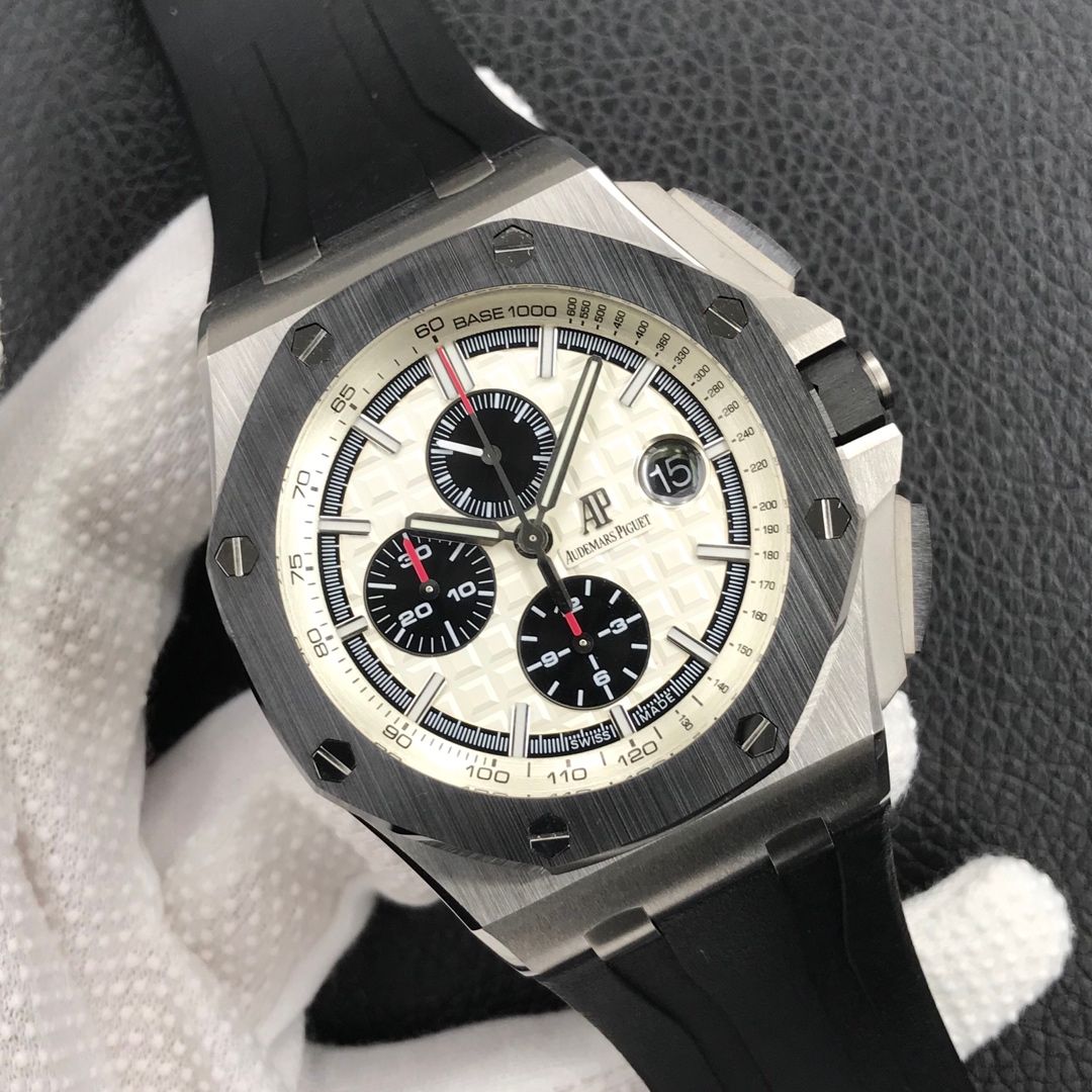 Audemars Piguet Royal Oak Offshore Chronograph With White Dial and Black accents_1