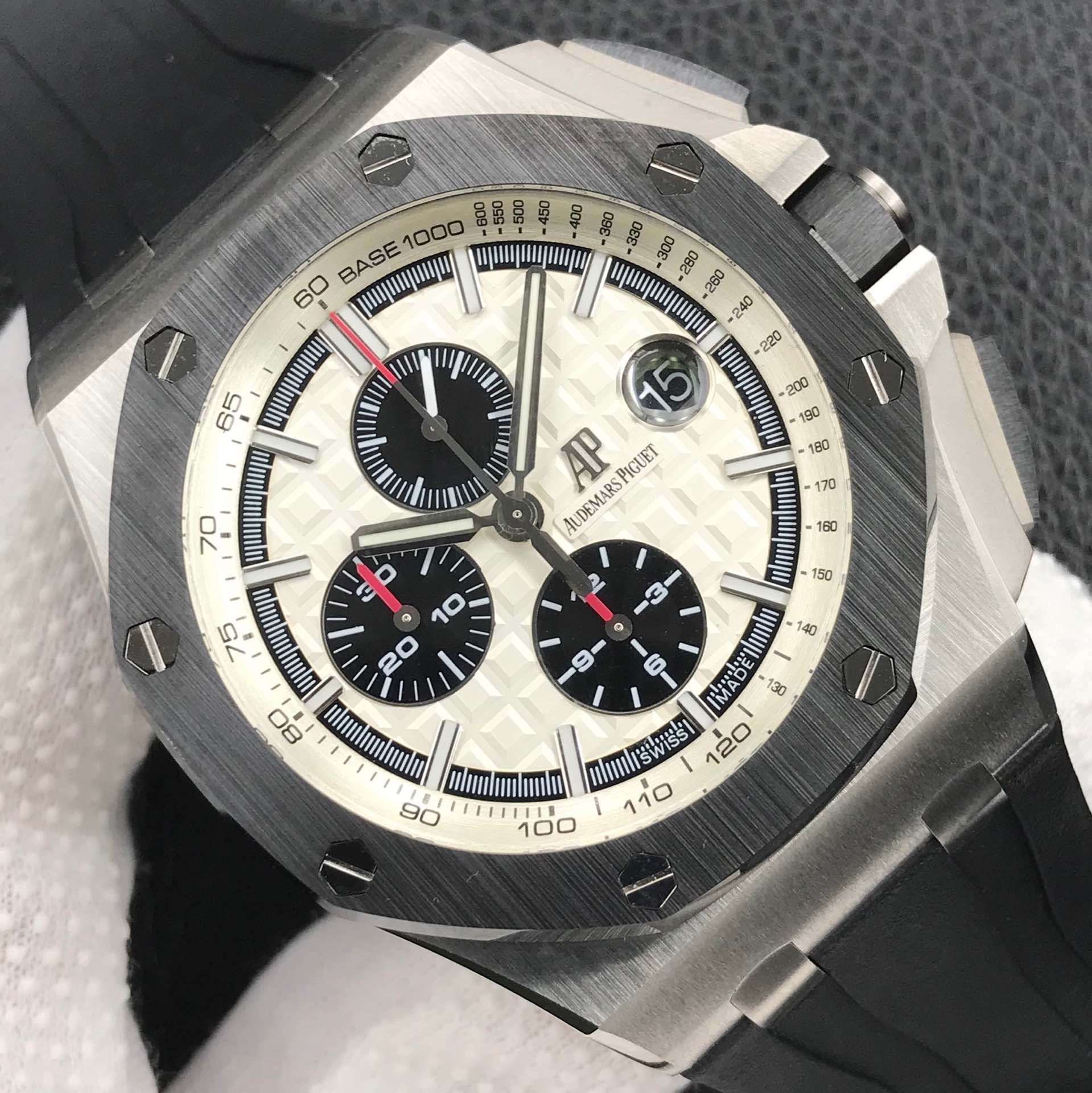 Audemars Piguet Royal Oak Offshore Chronograph With White Dial and Black accents_3