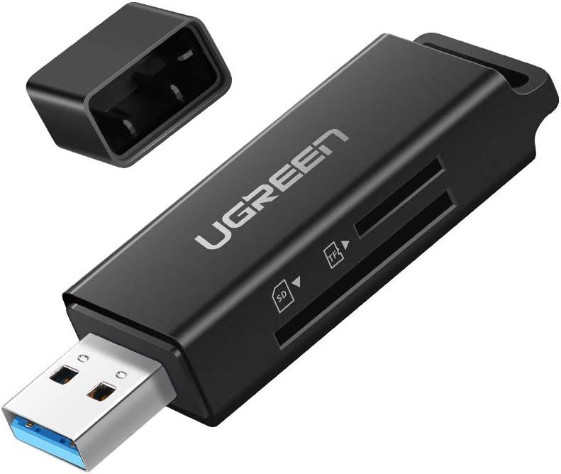 UGREEN SD Card Reader Portable USB 3.0 Micro SD Card Reader 5Gbps Memory Card Adapter for SD, Micro SD, SDXC, SDHC, RS-MMC, Micro SDXC, Micro SDHC, UHS-I for Mac, Windows, Linux, Chrome, PC, Laptop_0