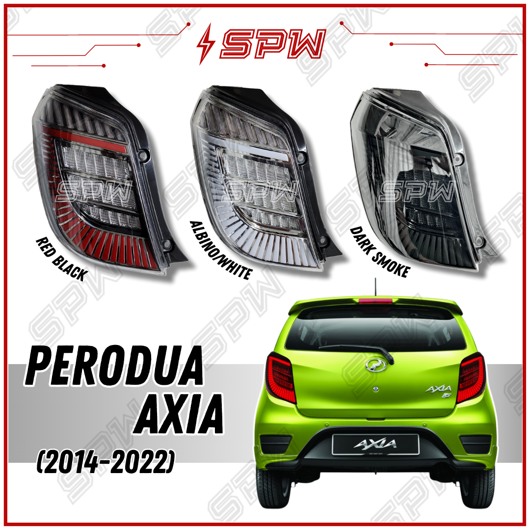 Perodua Axia 2014 2015 2016 2017 2018 2019 2020 2021 2022 Axia Rahmah 2023 Tail Lamp Tail Light DRL LED Taillamp Taillight SPW Albino Running Signal Brake Light_0