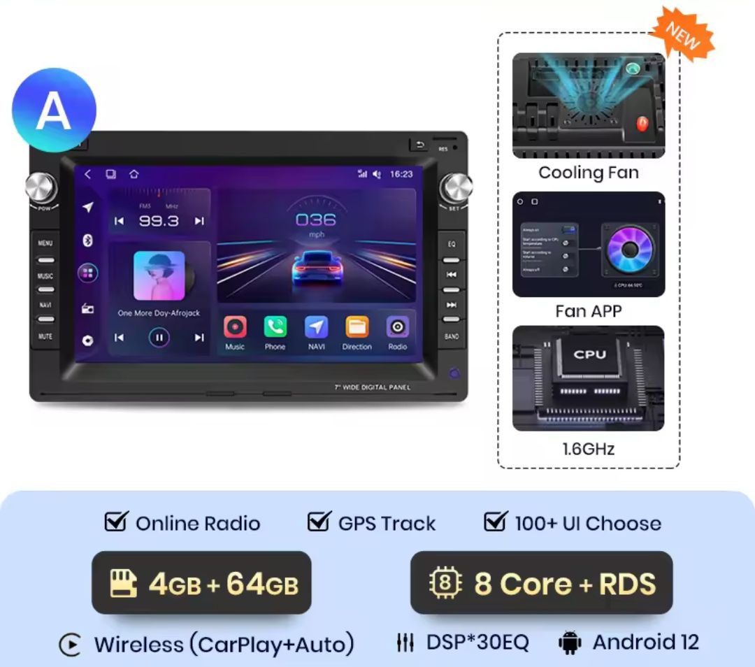 Rádio Android Volkswagen Golf 4 Passat B5 Seat 8-core 4G Carplay 4/64G_0