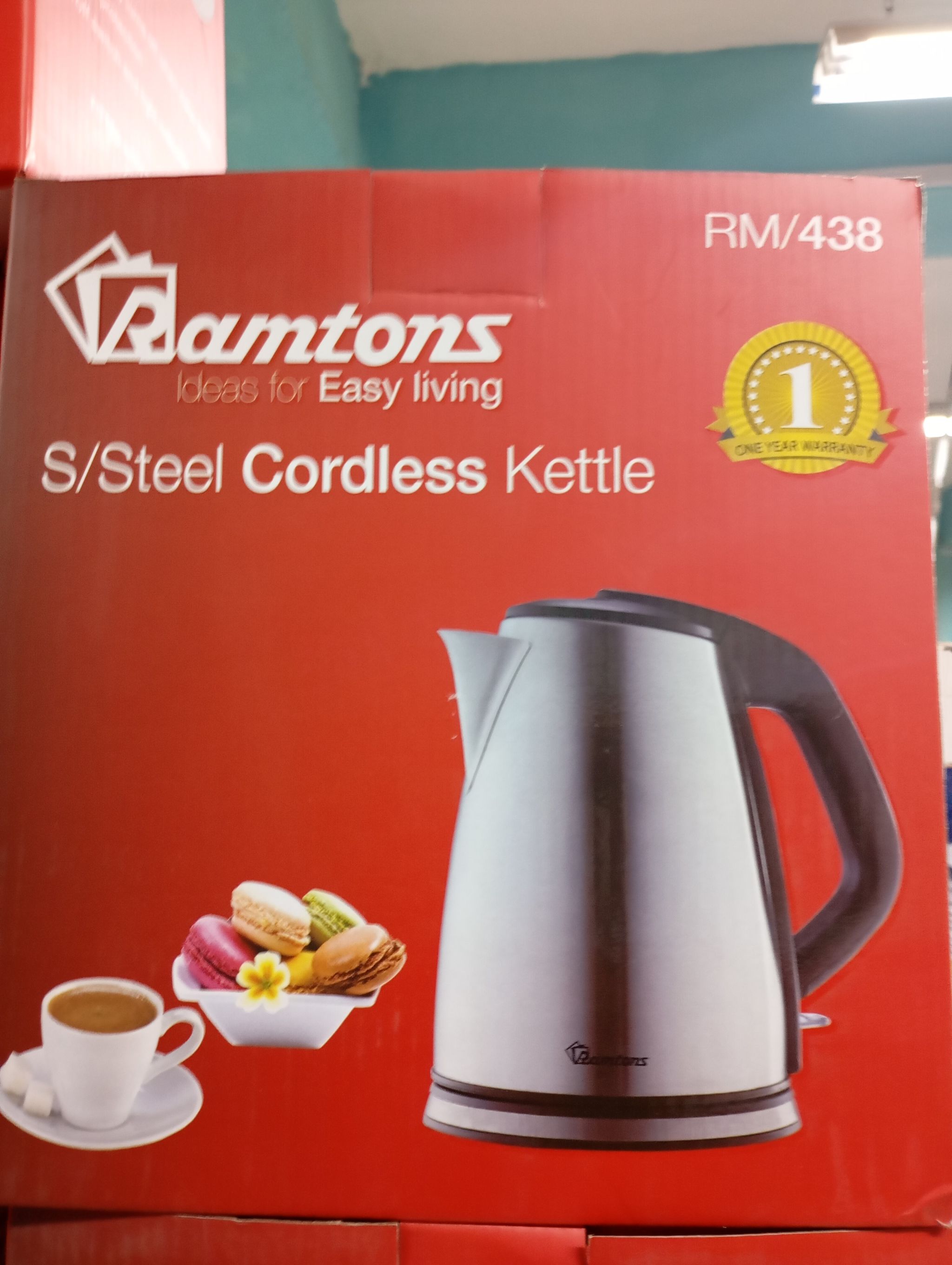 RAMTONS STAINLESS STEEL CORDLESS KETTLE RM/438 _0