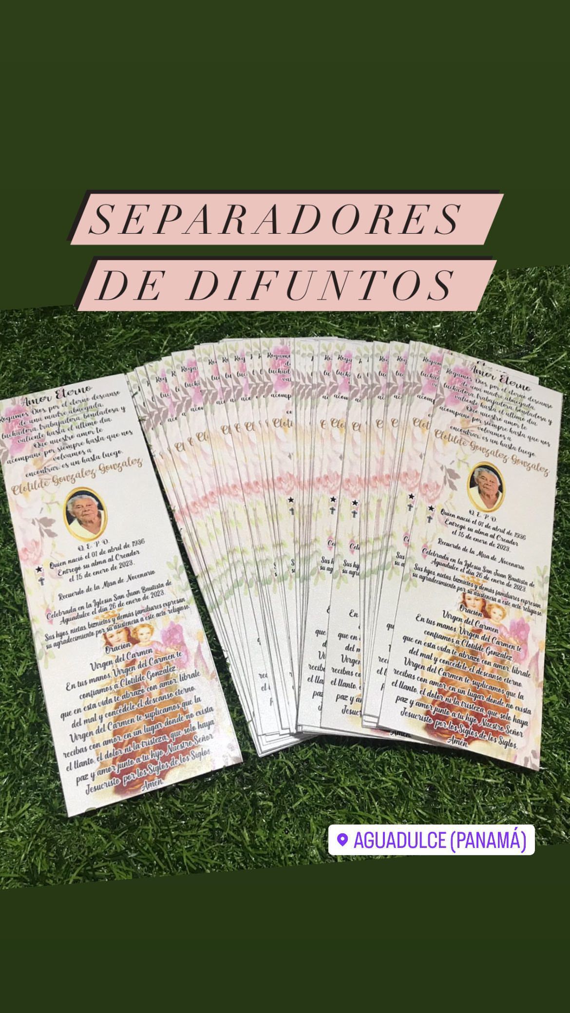 DOCENA DE TARJETAS DE DIFUNTO _0