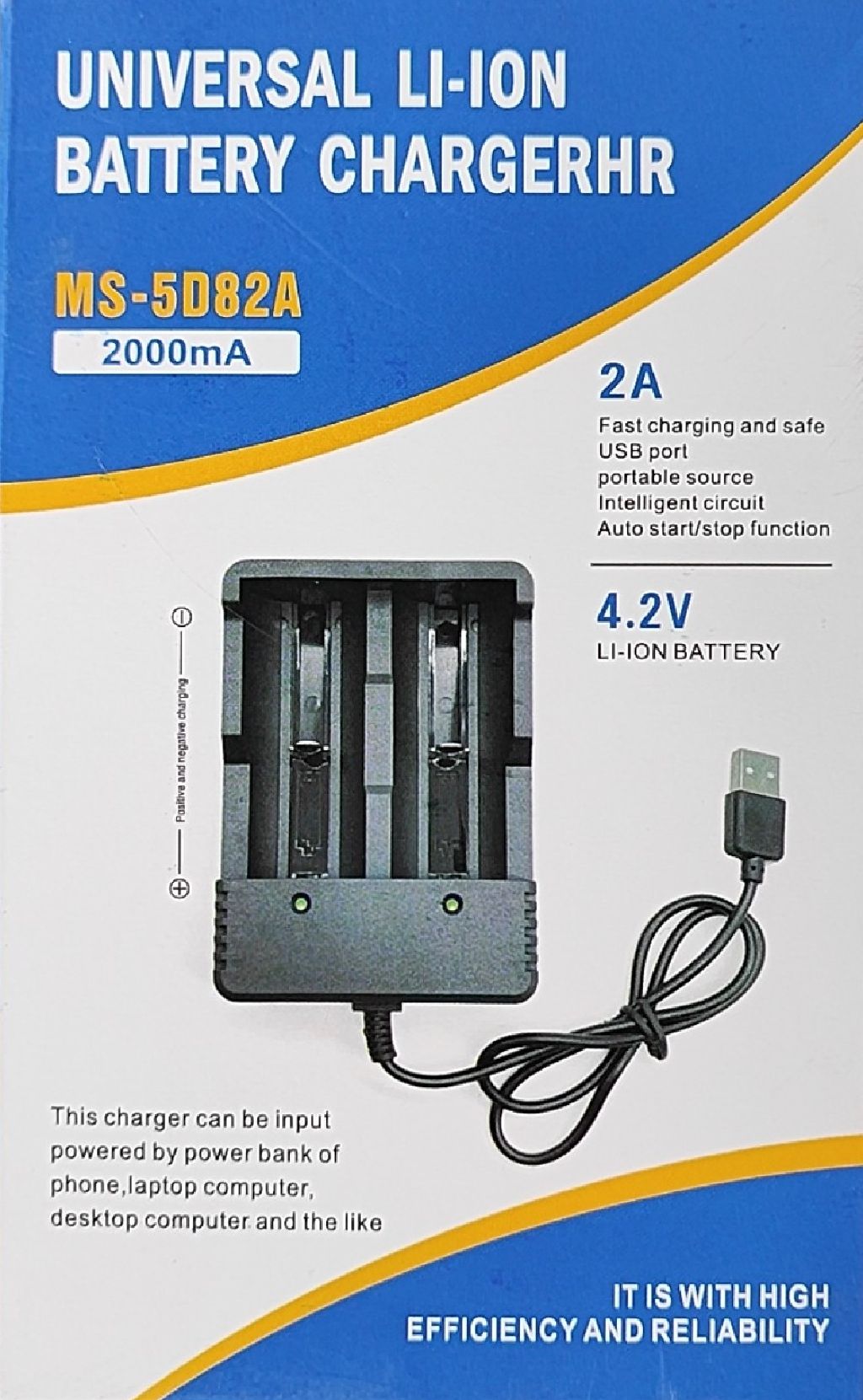 Dual Slot USB Powered 2Amp Lithium Battery Charger_0