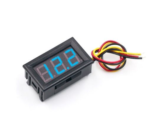 4.5 to 30v DC 0.56 Inch Mini Blue LED Display Panel Voltage Meter_0