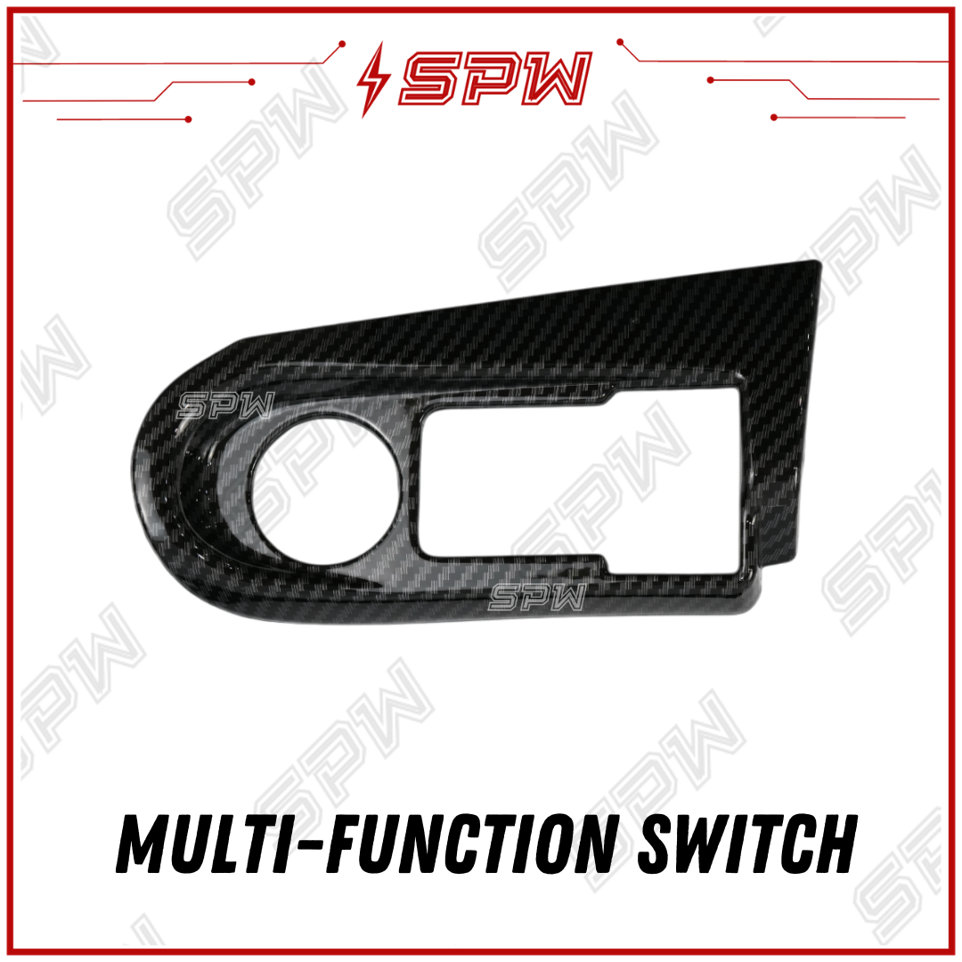 Perodua Bezza 2016-2024 Interior Accessories Decoration Carbon Fiber CF Look Trim Panel Switch Cover Garnish Accessory 2016 2017 2018 2019 2020 2021 2022 2023 2024_5