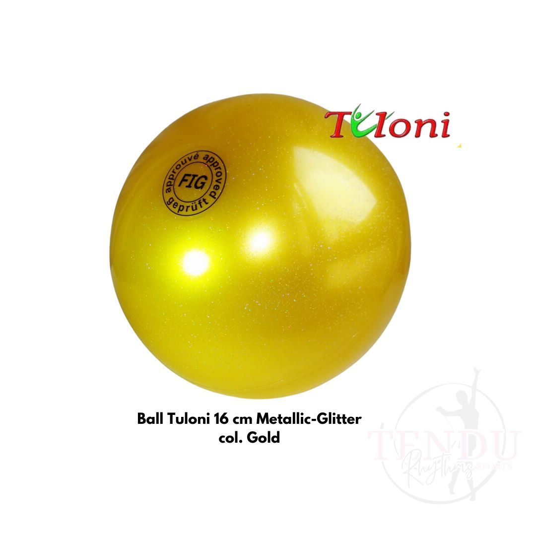 TULONI | Ball 16 cm Metallic-Glitter col. Gold(BA-T16M-GG )_0